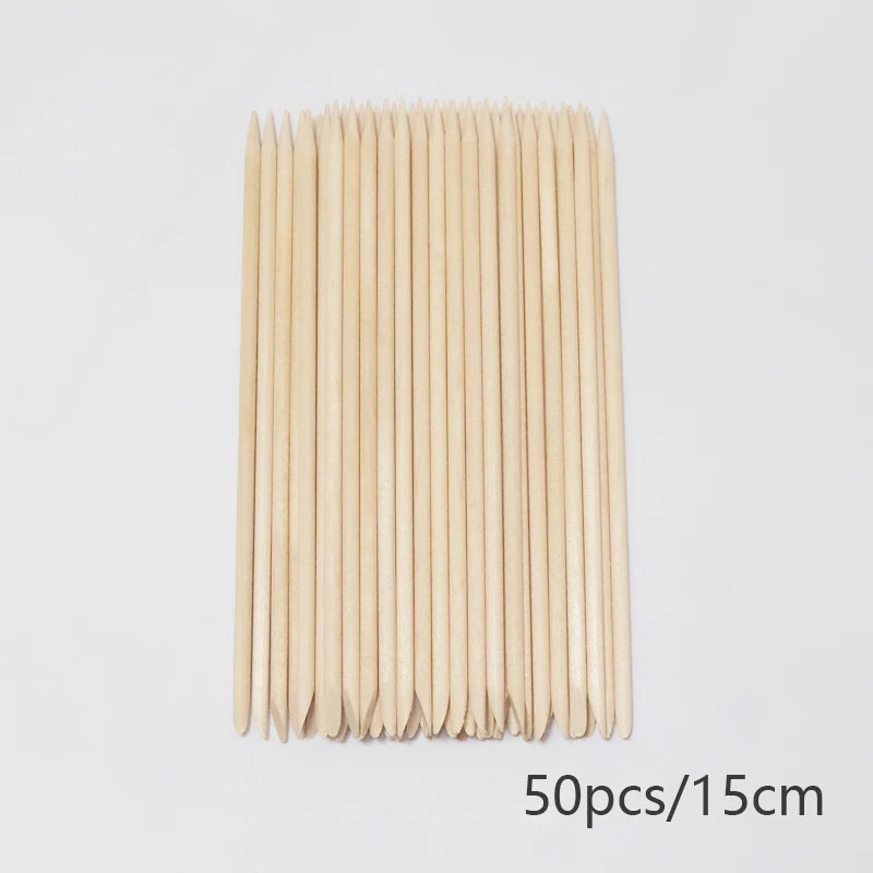 Lurayee Orange Wood Nail Cuticle Pusher – Manicure Tool for Nail Art, Gel Polish, and Nail Design
