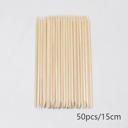 Lurayee Orange Wood Nail Cuticle Pusher – Manicure Tool for Nail Art, Gel Polish, and Nail Design