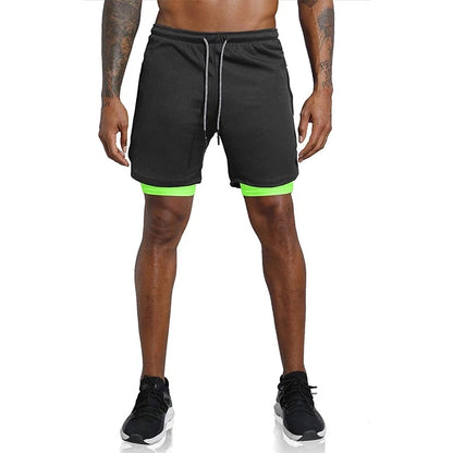 Men’s 2-in-1 Sports Shorts — Double-Layer Running, Gym & Fitness Shorts for Summer