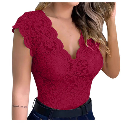 Women’s Lace Camisole Tank Top – Sexy V Neck Summer Bralette Vest in Candy Colors