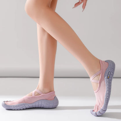 Gallonshark Five-Finger Split Toe Shoes – Lace-Up, Anti-Slip, Silent Soft Sole for Indoor Sports, Fitness, Yoga & Skipping Rope