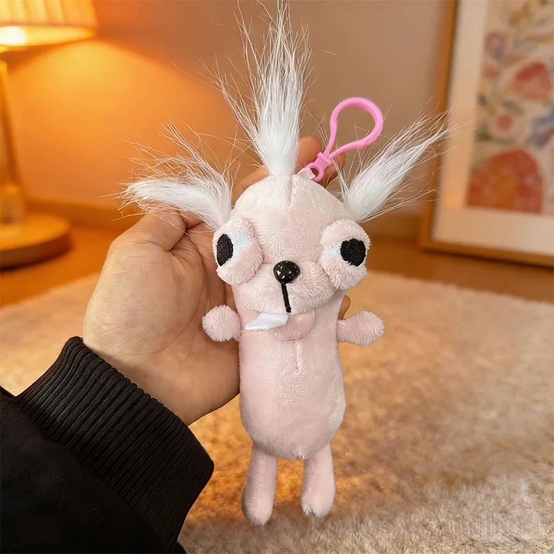 Realistic Chihuahua Plush Keychain - Cute Stuffed Puppy Pendant for Bags, Keys, and Room Decor