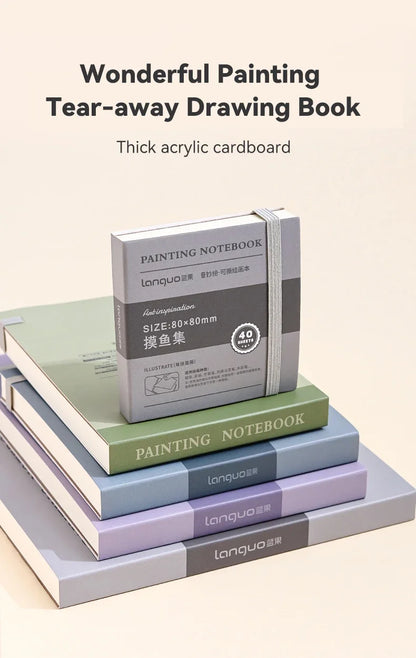 Mini Tearable Sketchbook 250gsm – 40-Sheet Drawing Notebook for Watercolor, Acrylic, Marker, Oil & Gouache
