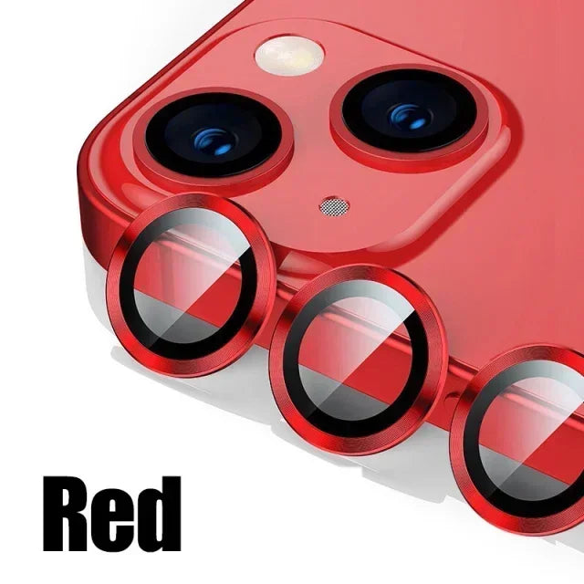 3PCS Metal Camera Lens Protector - Tempered Glass Cover for iPhone 11 12 13 14 15 Pro Max & Plus