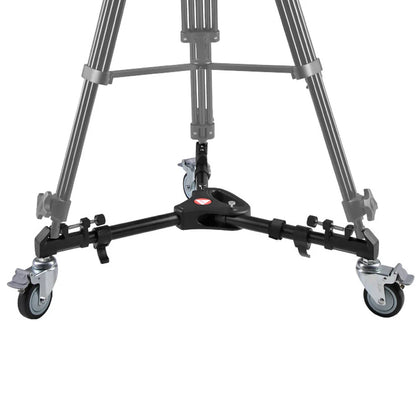 VX-600 Foldable Camera Tripod Dolly – 3 Wheels Stand with Pulley Base, Universal Tripod for Easy Camera Movement