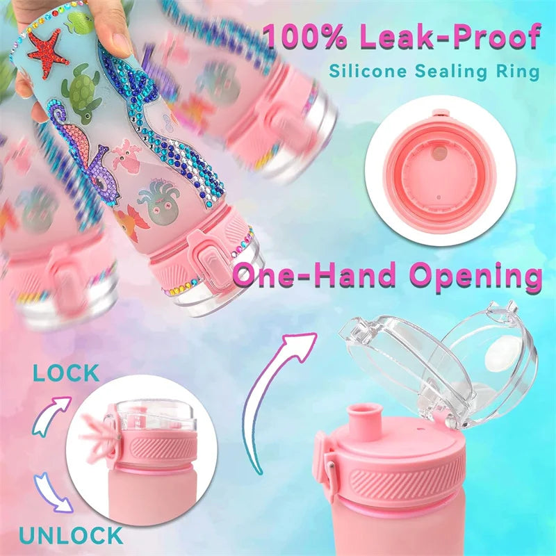 DIY Water Bottle Decoration Kit for Girls - Mermaid Arts & Crafts, Birthday & Christmas Gift