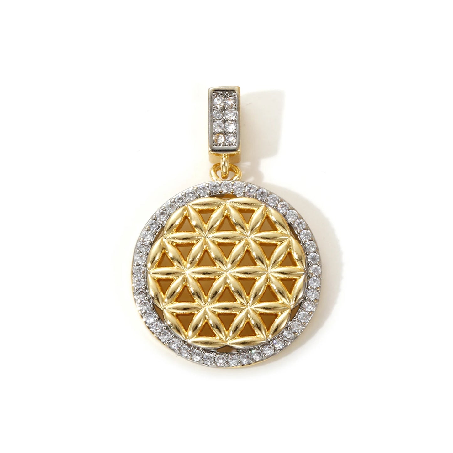 18K Gold Plated Sunflower Star Pendant – Brass Micro Pave Cubic Zirconia DIY Necklace Jewelry Making Charm