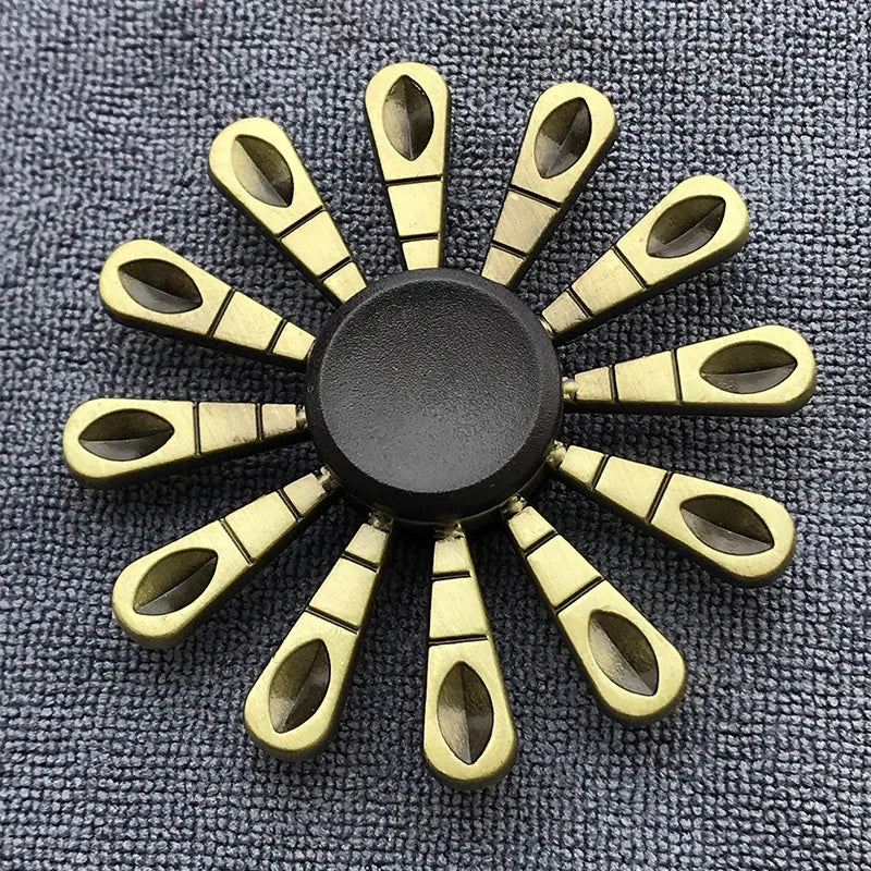 Bronze Metal Alloy Fidget Spinner R188 – Silent Hand Gyro Stress Relief Toy for Kids & Adults