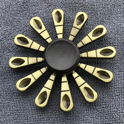 Bronze Metal Alloy Fidget Spinner R188 – Silent Hand Gyro Stress Relief Toy for Kids & Adults
