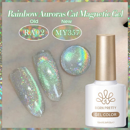 BORN PRETTY Cat Magnetic Gel Nail Polish 117 Colors 10ml Full Coverage Semi-Permanent Soak-Off Nail Varnish for Salon Manicure Glitter Cat Eye Nails