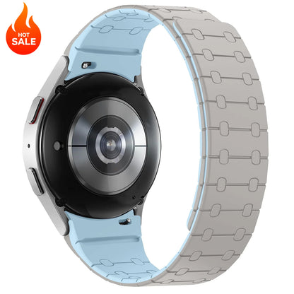 Samsung Galaxy Watch Magnetic Silicone Strap - No-Gap Sport Replacement Band for Watch 7/FE/6 Classic/6/5 Pro/5/4 40mm–47mm