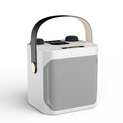 Portable Karaoke Bluetooth Speaker - High Power 360 Stereo Surround, Waterproof, Wireless Subwoofer, Dual Microphone Boombox