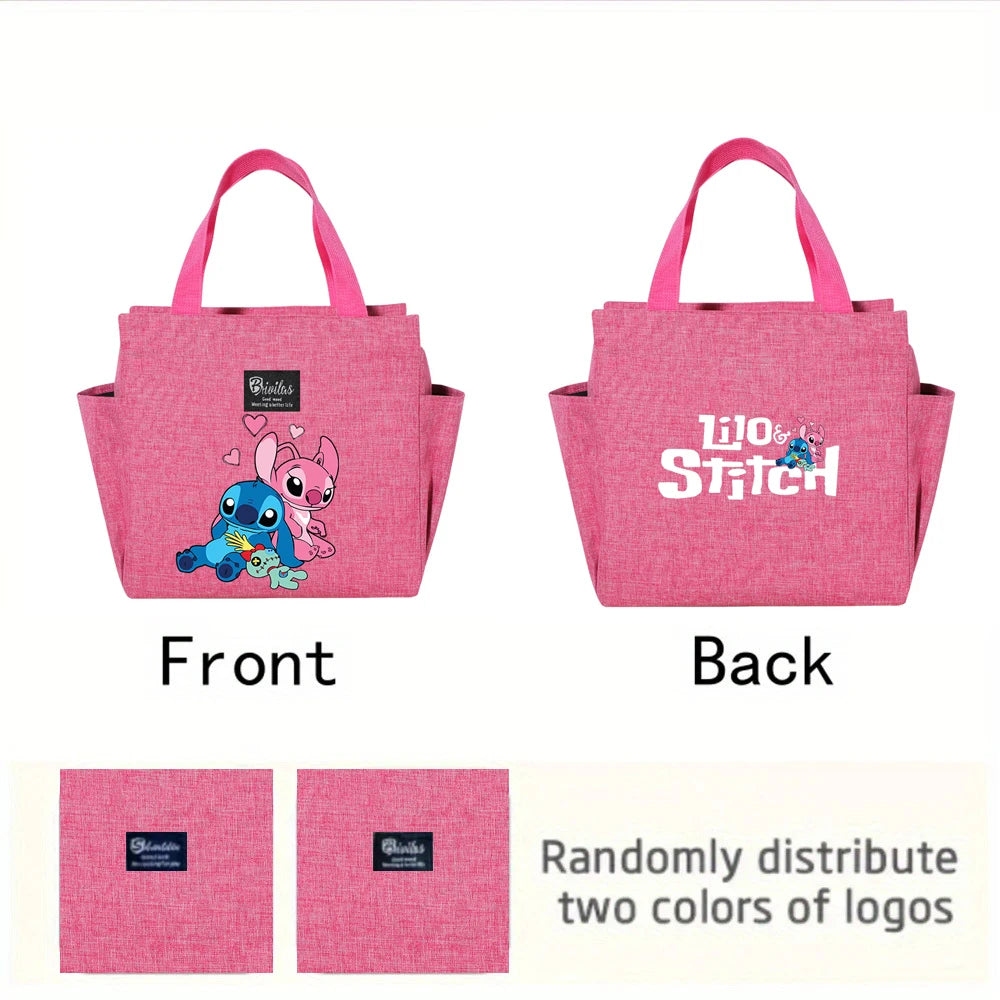 Stitch Insulated Lunch Bag – Waterproof Oxford Cloth with Aluminum Foil, Portable Reusable Square Tote for Work, School, and Picnic