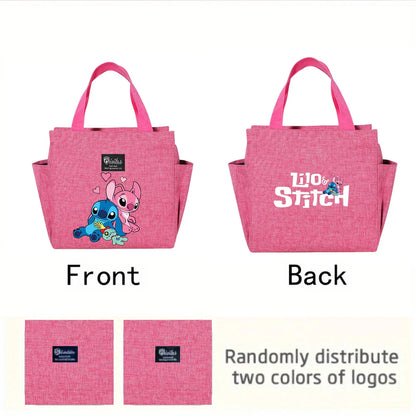Stitch Insulated Lunch Bag – Waterproof Oxford Cloth with Aluminum Foil, Portable Reusable Square Tote for Work, School, and Picnic