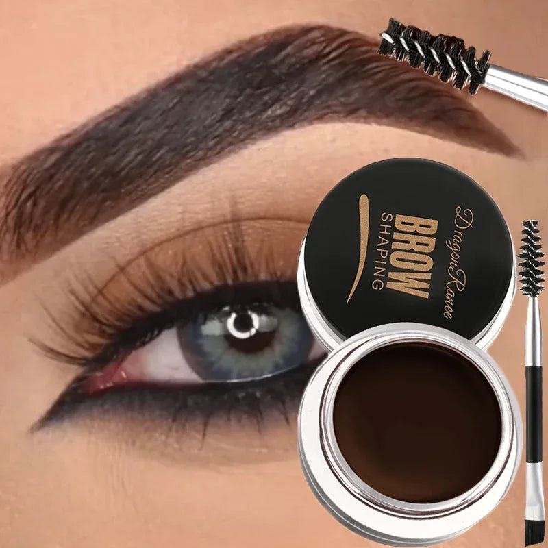 Matte Brown Black Eyebrow Cream – 3D Natural Tint Gel Wax, Waterproof & Long-Lasting Brow Enhancer
