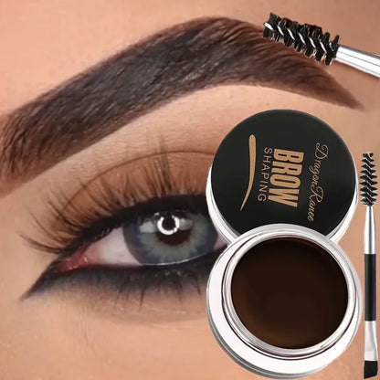 Matte Brown Black Eyebrow Cream – 3D Natural Tint Gel Wax, Waterproof & Long-Lasting Brow Enhancer