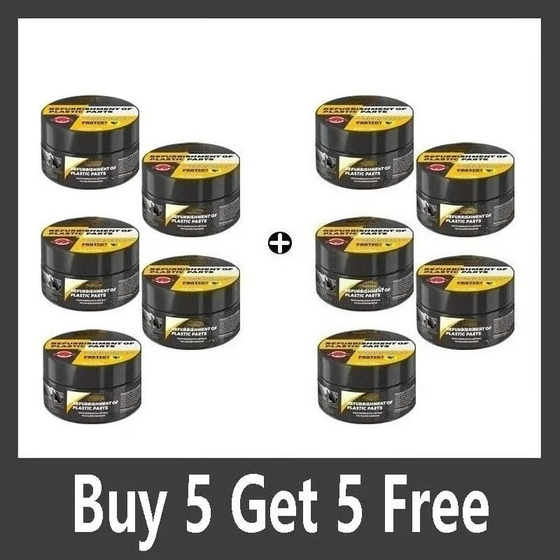 Automotive Plastic Repair Cream — Interior & Exterior Scratch Repair Polishing Wax for Trim and Tires