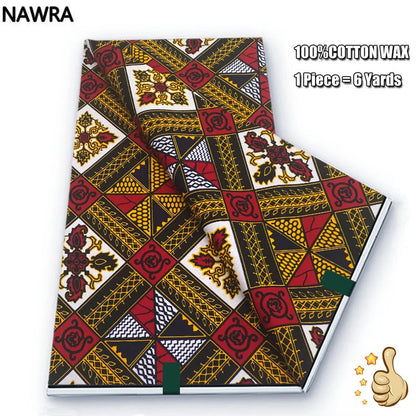 100% Cotton African Wax Print Fabric - High Quality Original Real Wax Ankara Batik Pagne Nigeria Style Sewing Fabric