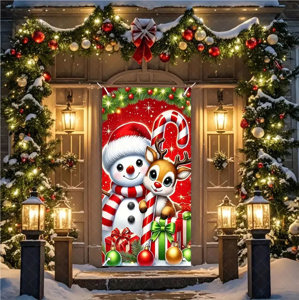 Christmas Hanging Door Banner – Antithetical Couplet Wall Decoration for Merry Christmas 2026 Party & Xmas Gift