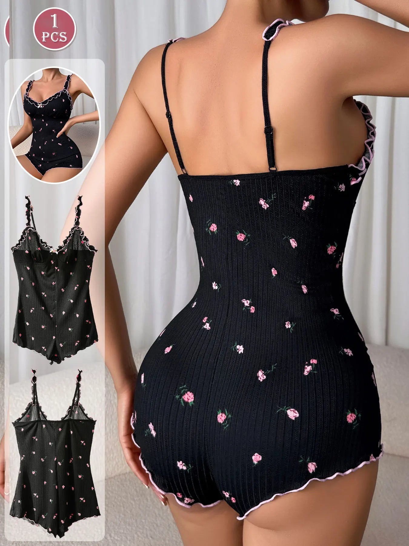 Women’s Sleeveless One-Piece Pajama Jumpsuit — Comfortable Loungewear for Sleep & Casual Wear