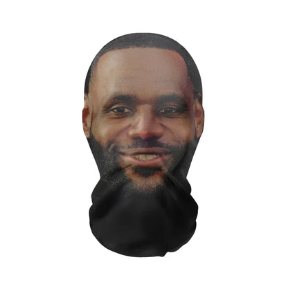 3D Printed Full Face Mask – Elastic Mesh Cosplay Hood for Men & Women, Party & Novelty Costume Prop