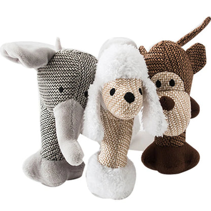 Pet Dog Plush Chew Toy - Bite-Resistant Simulated Animal Teething Toy for Dogs