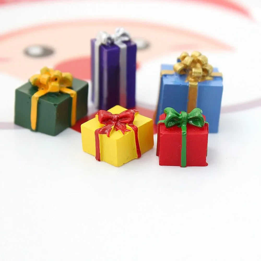 Mini 1/12 Scale Festival Gift Boxes – Resin Christmas & Birthday Dollhouse Decorations (5–20PCS Set)