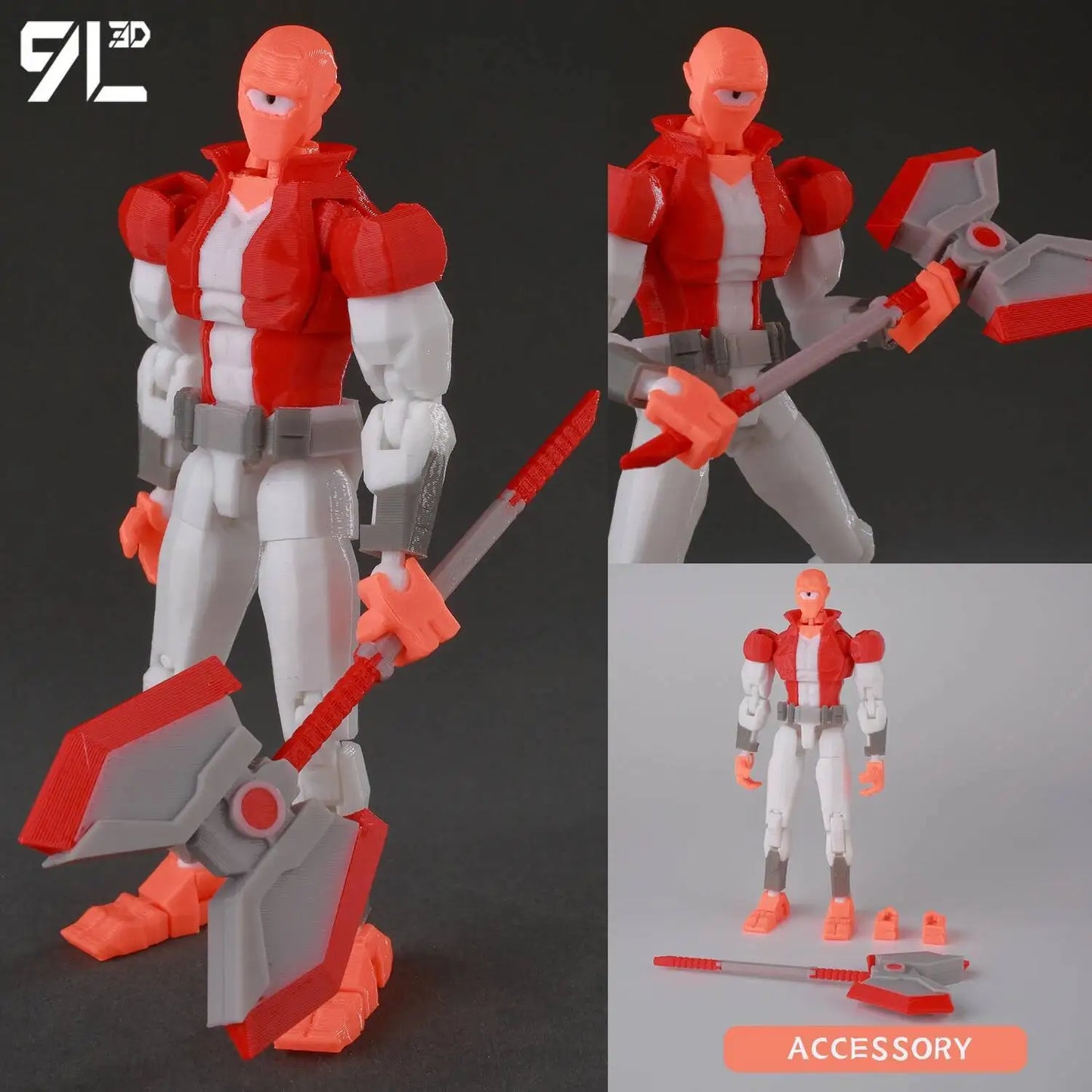 9L3D Lucky 13 Invincible Boy Action Figure – 3D Printed Multi-Jointed Poseable Anime Collectible Model Toy Gift