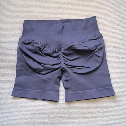 Women’s Gym Impact Running Shorts — Seamless Scrunch Butt Biker & Yoga Athletic Leggings