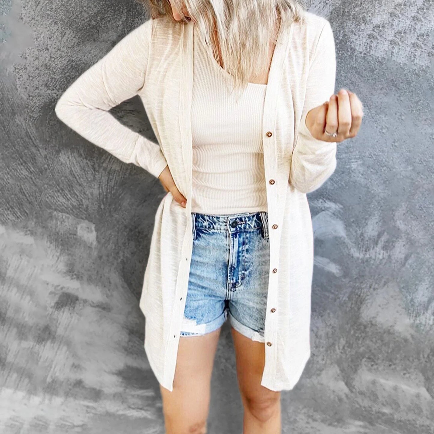 Summer Women’s XS-8XL Cardigan – Sunscreen Long Sleeve Coat, Casual Solid Top, Versatile Plus Size for Spring & Autumn