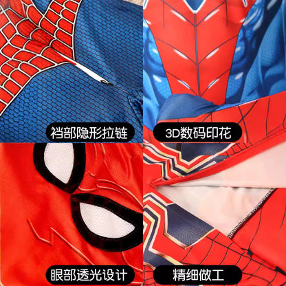 Men's Amazing Spiderman Cosplay Costume – Miles Morales Superhero Zentai Bodysuit Jumpsuit for Boys, Girls, Halloween & Christmas