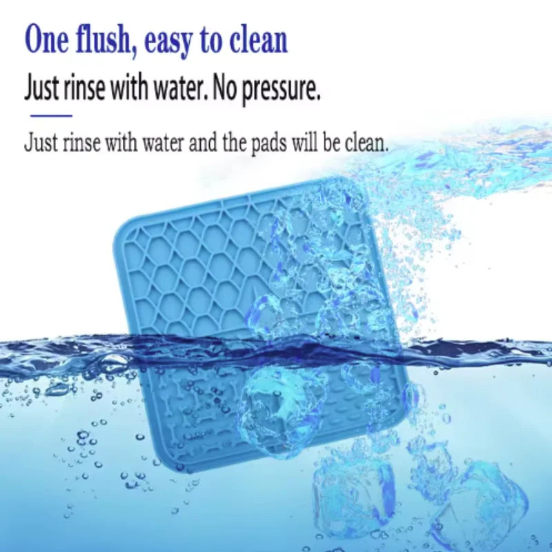 Pet Lick Silicone Mat for Dogs – Slow Feeder Plate, Dog Training Food Sucker, Bathing Distraction & Feeding Supplies