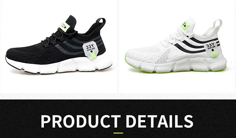 2024 Men's Breathable Sneakers – Comfortable Casual Running & Tennis Shoes for Summer