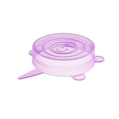 Silicone Stretch Can & Jar Lids (6PCS) – 2.6 Inch Food-Safe Reusable Covers for Yogurt, Bowls & Containers