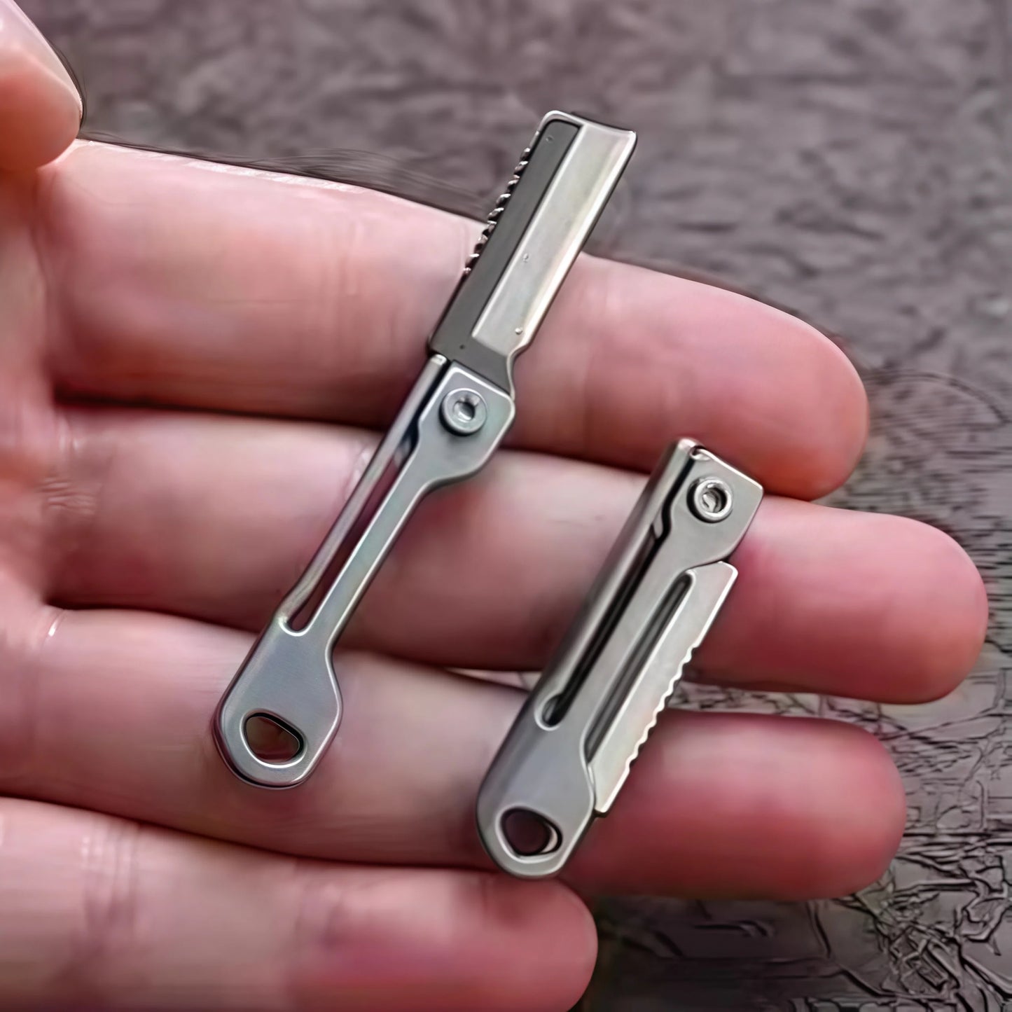 Mini Stainless Steel Folding Knife - Multi-Function Pocket Tool for Keychain, Camping & EDC