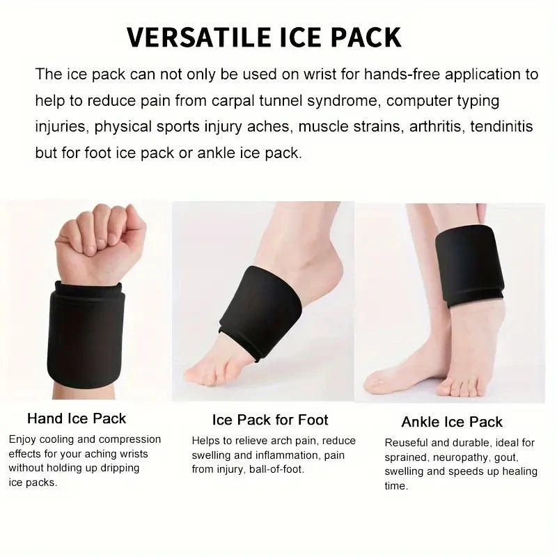 Wrist Ice Wrap Gel Pack – Reusable Hot & Cold Therapy for Hands, Pain Relief & Swelling