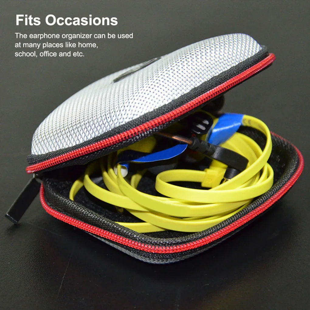 KZ Earphone Case – Portable EVA Zipper Headset Storage Box with Logo, Square Compression Organizer for Headphones