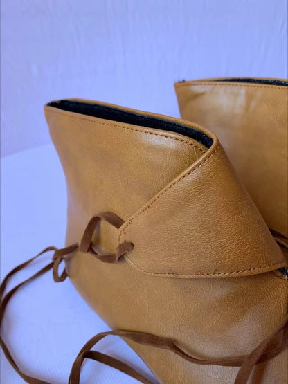 Men’s Medieval Ankle Boots - Retro Knight Prince Samurai Leather Casual Shoes