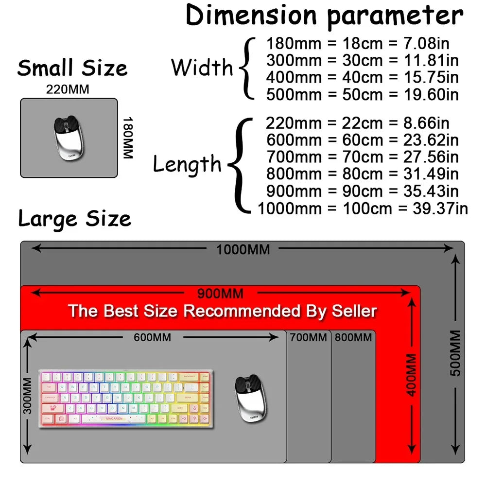Gray Texture XXL Gaming Mouse Pad – Large 90x40cm Rubber Anti-Slip Desk Mat for Computer Office and Gaming