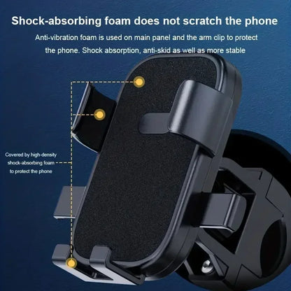 Anti-Slip Bike Phone Holder - 360° Rotatable Adjustable Bicycle Mount Bracket for Outdoor Cycling