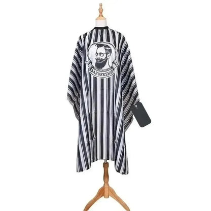 Retro Stripes Hairdressing Bibs – Non-Stick, Comfortable & Breathable Hair Apron, Hairdressing Supplies