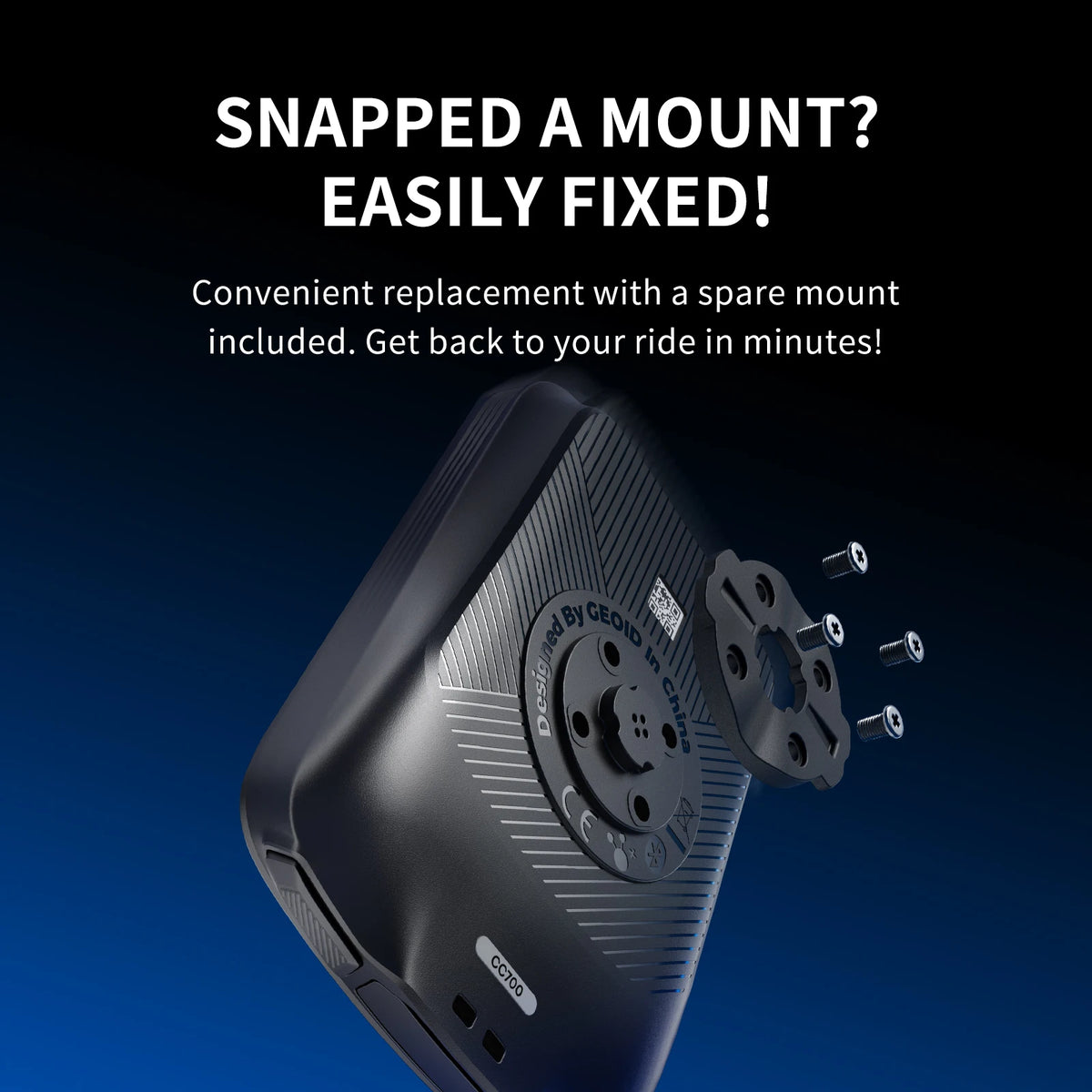 GEOID CC700/PRO Bike Computer - Wireless Color Screen Cycling Speedometer with ANT+, WiFi, IPX7 Waterproof & Odometer