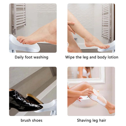 Bathroom Shower Foot Rest – Suction Cup with Thickened Material for Easy Installation, Polishing & Shoe Care