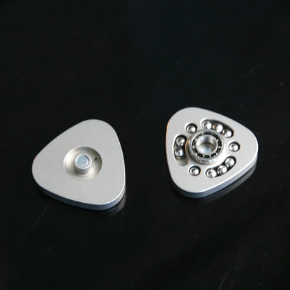 Rice Ball Stainless Steel Fidget Slider - Finger Push Spin Coin EDC Toy for Adults & Kids