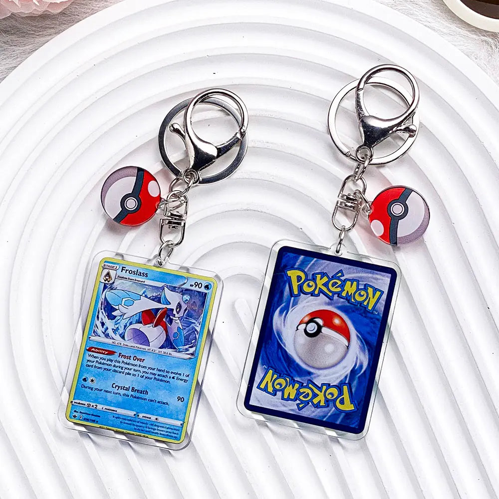 Pokemon Acrylic Keychain Charms - Pikachu Bulbasaur Jigglypuff Bag Pendant Backpack Accessories Gift