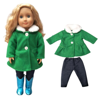 18-Inch American Girl Doll Clothes – Coat, Tights & Pants Outfit for Newborn & Baby Dolls