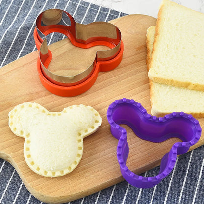 Stainless Steel Sandwich Cutter & Sealer Set - Kids DIY Food Mold and Cookie Maker Kitchen Tool