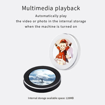 2.8-Inch IPS Secondary Screen USB Round LCD – 480x480 Water-Cooled CPU/GPU/RAM/HDD Monitor for Mini PC Gamer (No AIDA64)