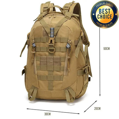 40L Tactical Reflective Backpack – Molle Camouflage Rucksack for Outdoor Hiking, Camping, Hunting & Travel