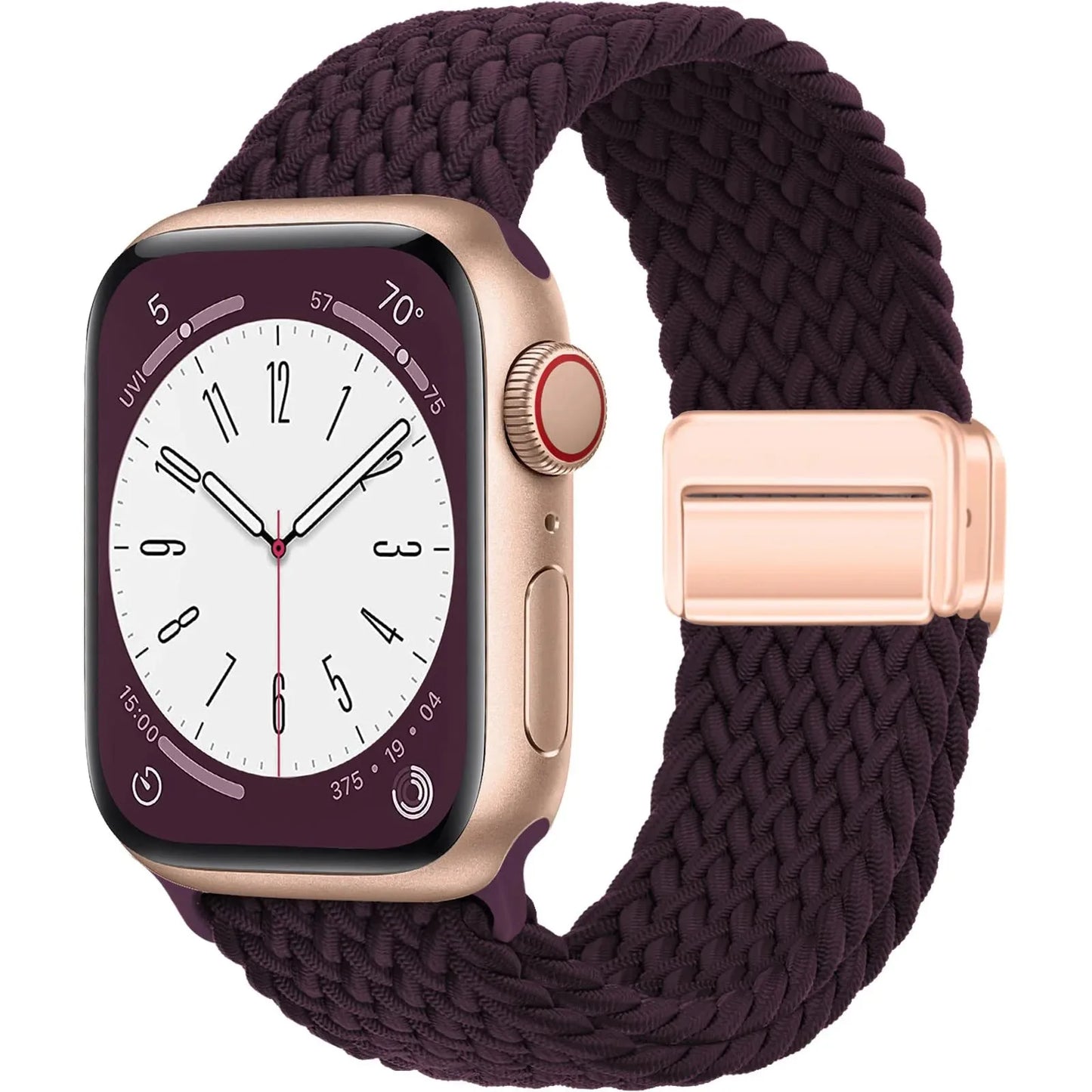Braided Magnetic Strap for Apple Watch — Compatible with 38mm, 40mm, 41mm, 44mm, 45mm, 49mm Series SE, 7, 6, 8, 9, 10 & Ultra2